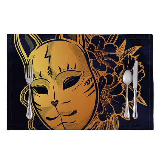 Japanese Fox Mask Print Placemat