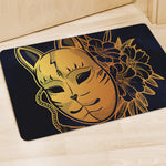 Japanese Fox Mask Print Polyester Doormat