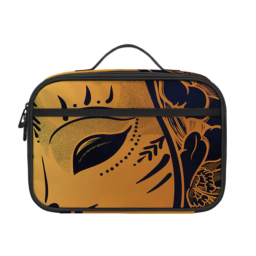 Japanese Fox Mask Print Portable Lunch Bag