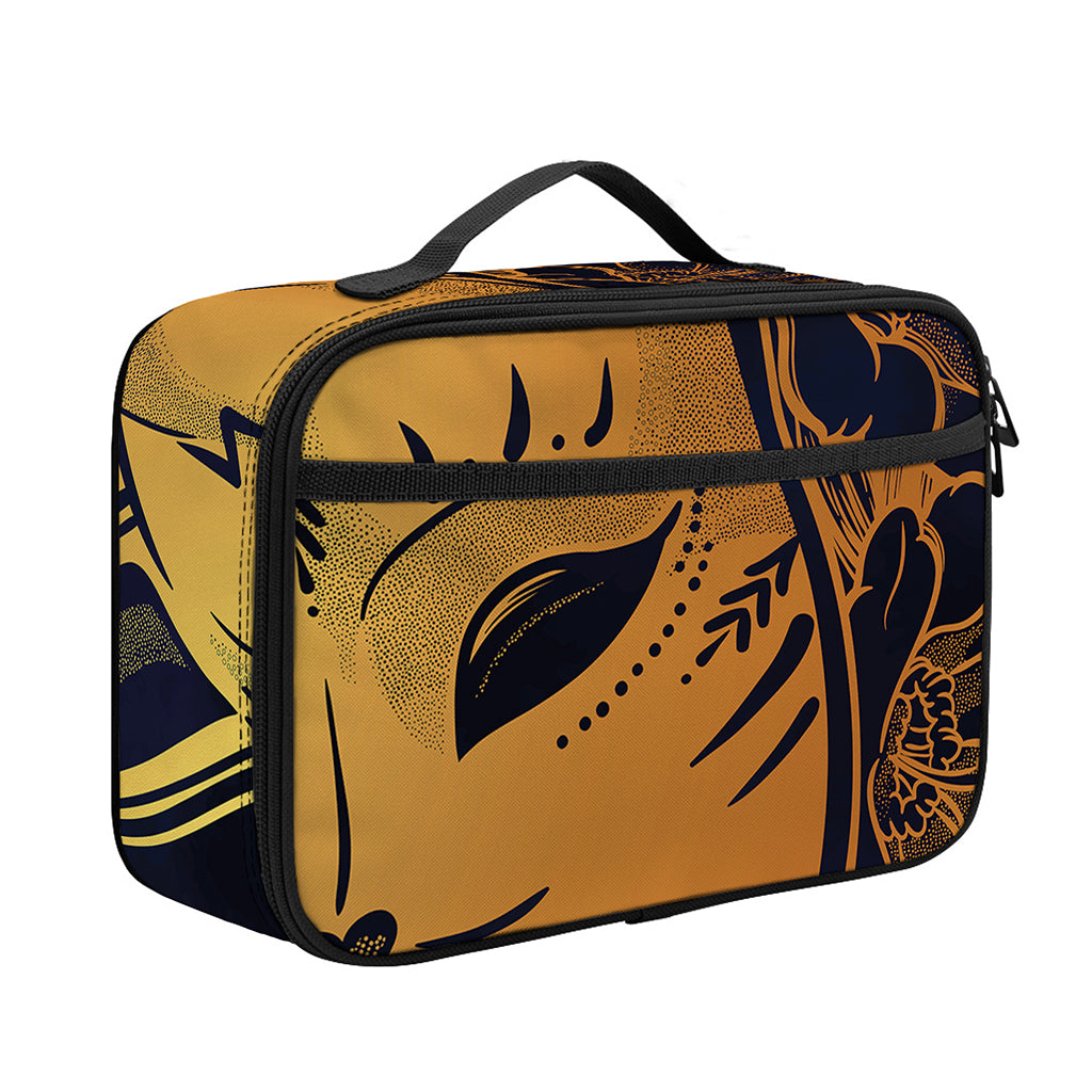Japanese Fox Mask Print Portable Lunch Bag