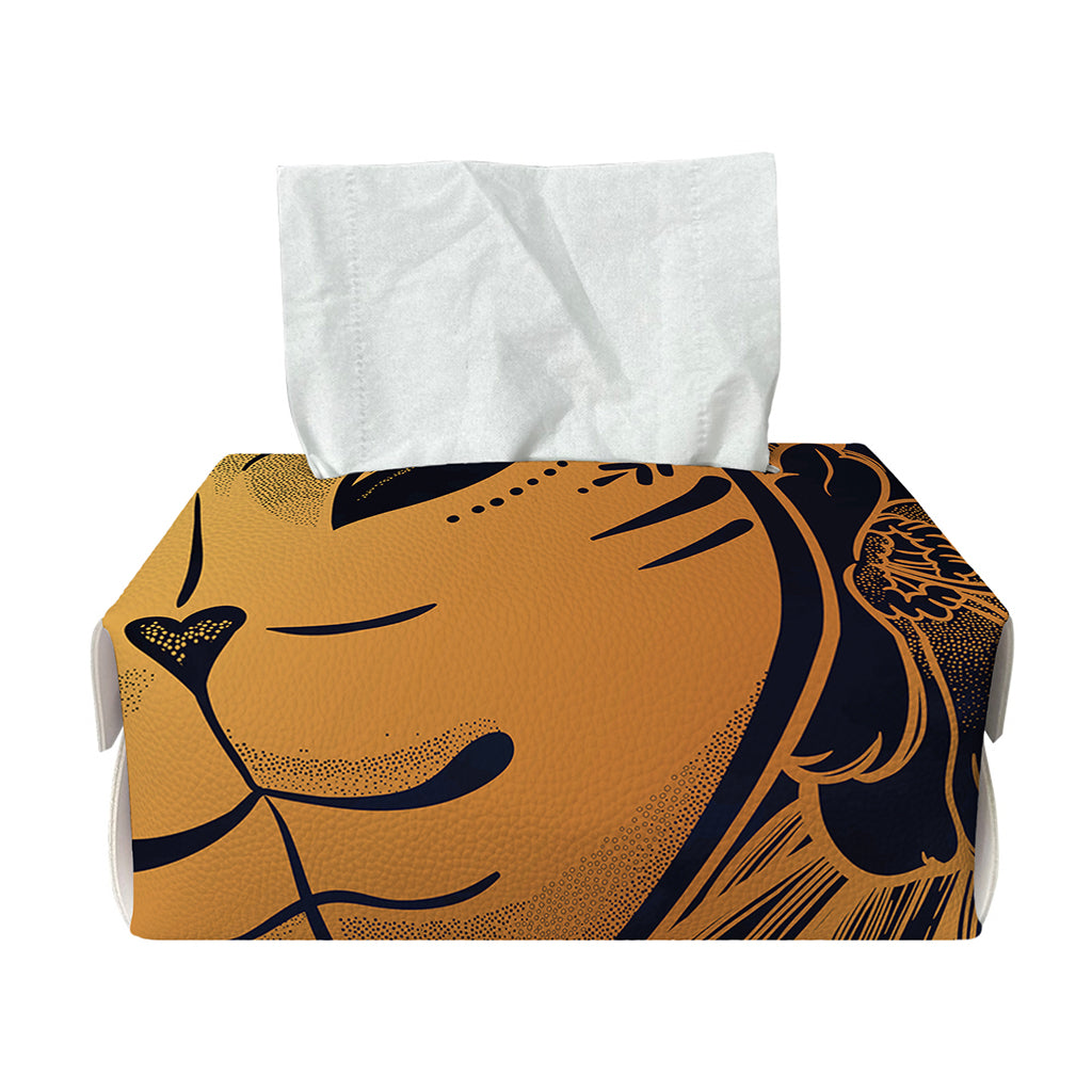 Japanese Fox Mask Print Rectangle Tissue Box Cover