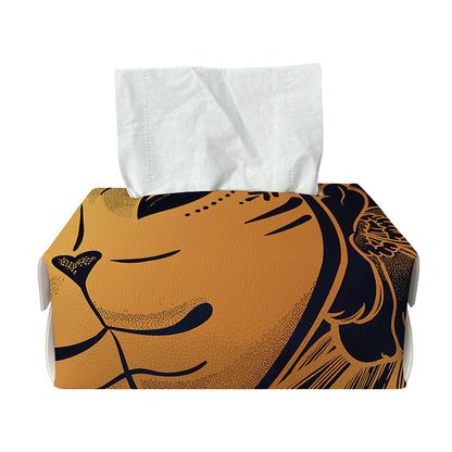 Japanese Fox Mask Print Rectangle Tissue Box Cover