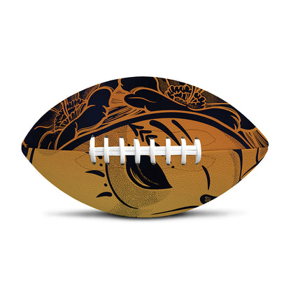 Japanese Fox Mask Print Rugby Ball