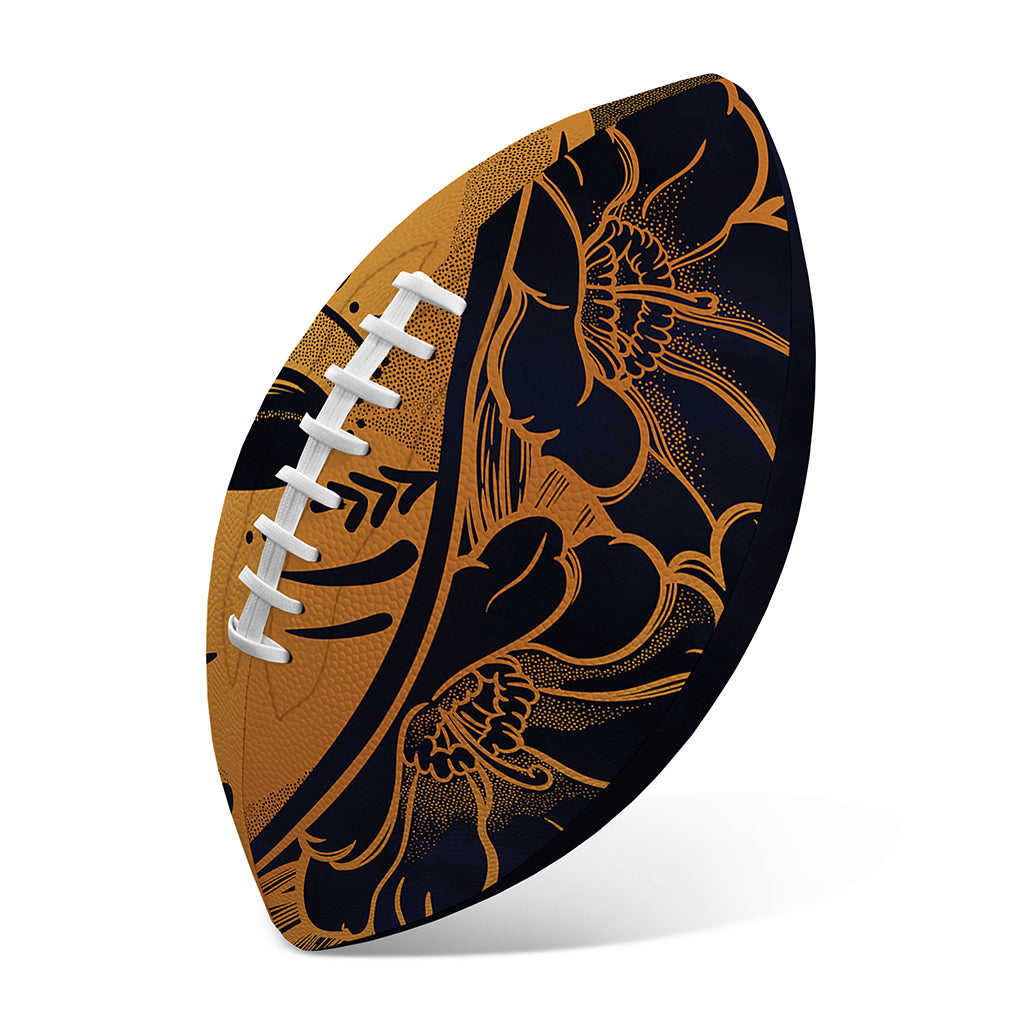 Japanese Fox Mask Print Rugby Ball
