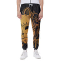Japanese Fox Mask Print Joggers