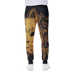 Japanese Fox Mask Print Scuba Joggers