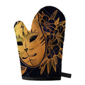 Japanese Fox Mask Print Single Oven Mitt