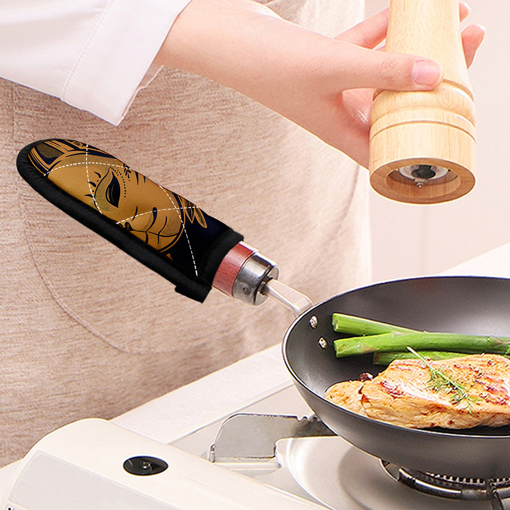 Japanese Fox Mask Print Skillet Handle Cover