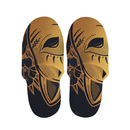 Japanese Fox Mask Print Slippers