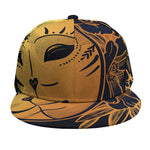 Japanese Fox Mask Print Snapback Cap