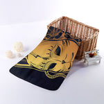 Japanese Fox Mask Print Towel