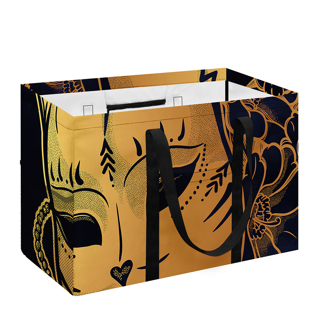 Japanese Fox Mask Print Utility Tote Bag