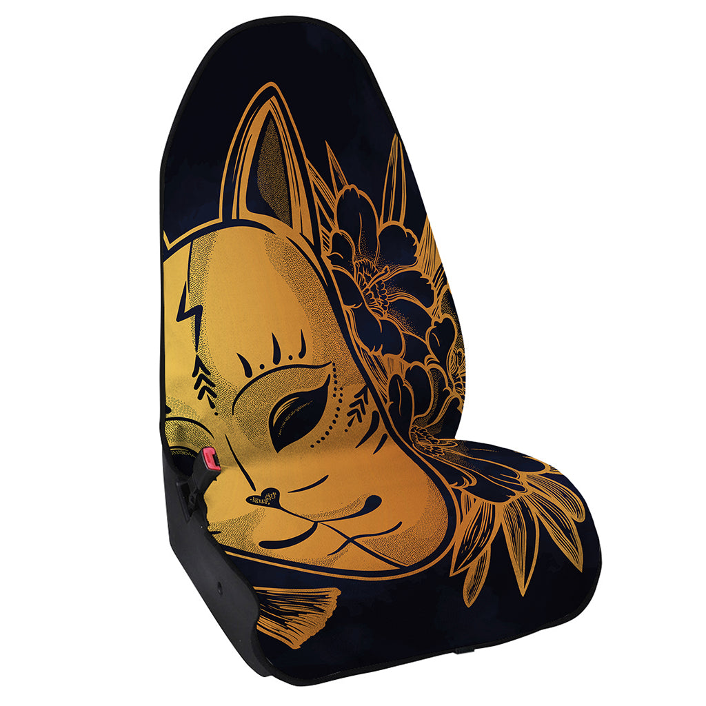 Japanese Fox Mask Print Waterproof Car Seat Cover
