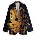 Japanese Fox Mask Print Women's Blazer