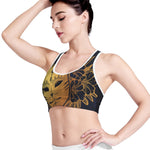 Japanese Fox Mask Print Women's Sports Bra