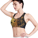 Japanese Fox Mask Print Women's Sports Bra