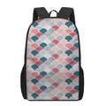 Japanese Geometric Pattern Print 17 Inch Backpack