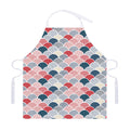 Japanese Geometric Pattern Print Adjustable Apron
