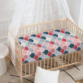 Japanese Geometric Pattern Print Baby Crib Sheet