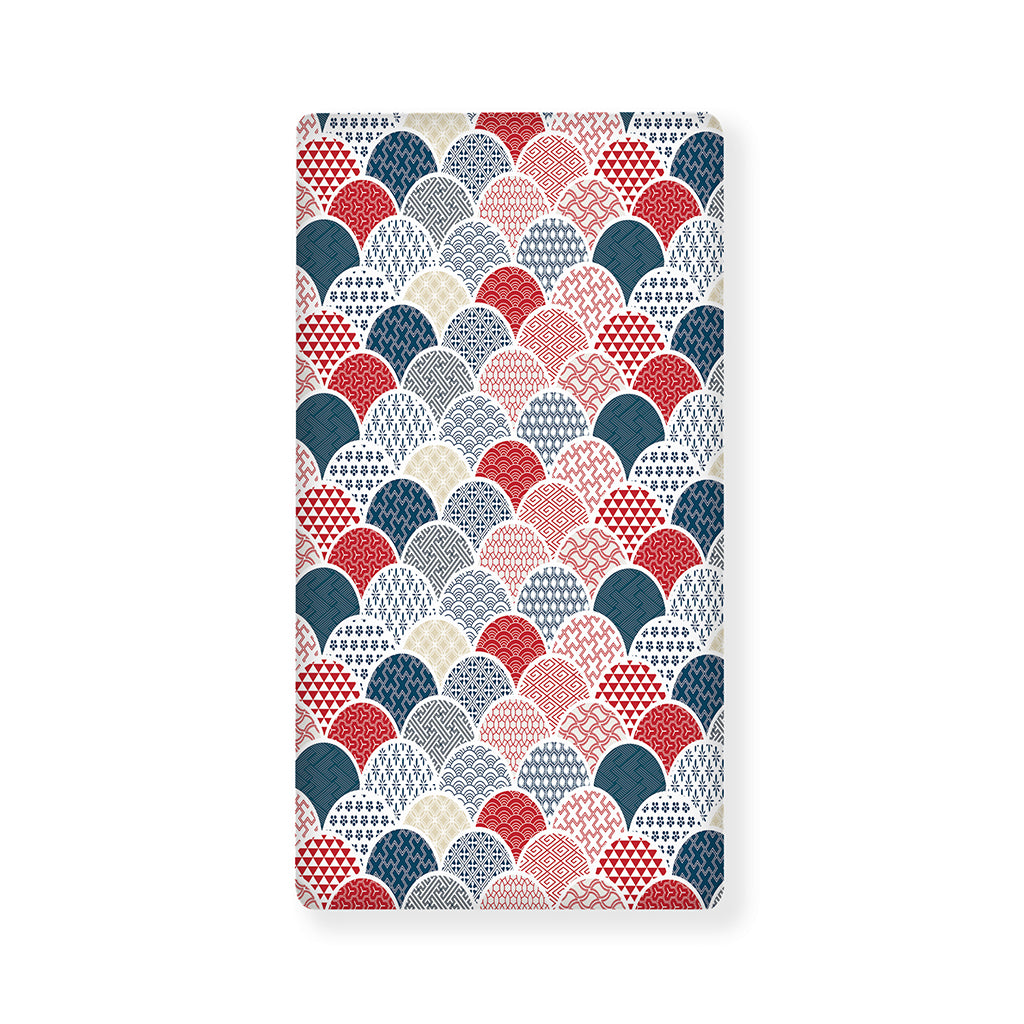 Japanese Geometric Pattern Print Baby Crib Sheet
