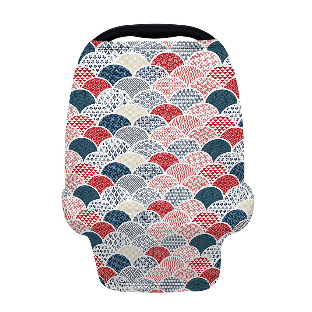 Japanese Geometric Pattern Print Baby Seat Cover