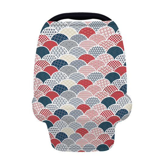 Japanese Geometric Pattern Print Baby Seat Cover