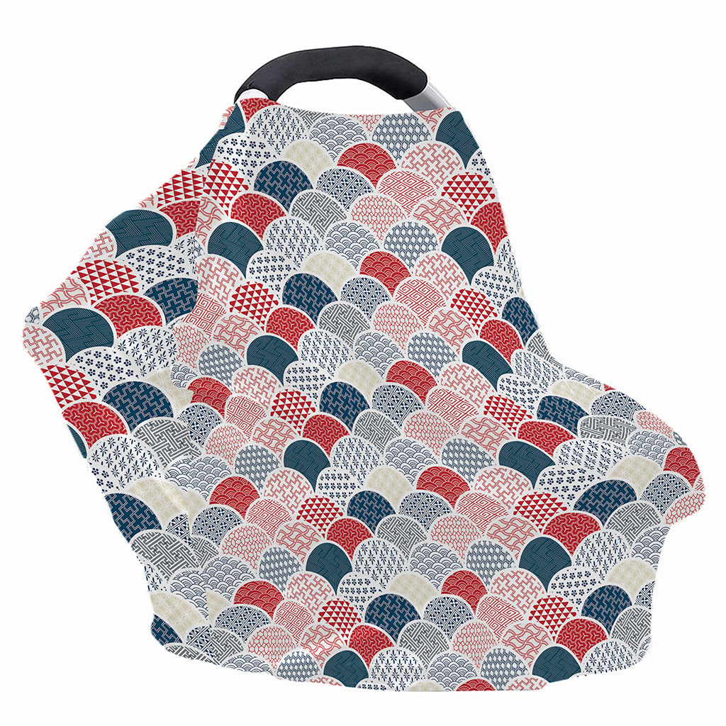 Japanese Geometric Pattern Print Baby Seat Cover