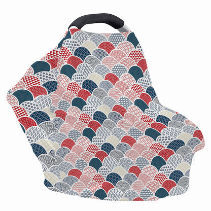 Japanese Geometric Pattern Print Baby Seat Cover