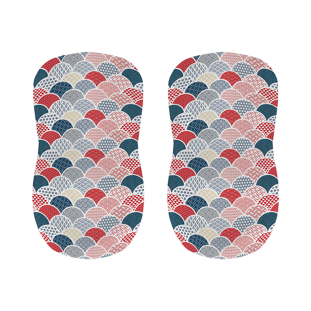 Japanese Geometric Pattern Print Bar Stool Covers