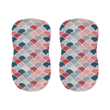 Japanese Geometric Pattern Print Bar Stool Covers