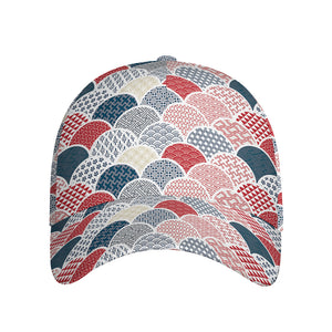 Japanese Geometric Pattern Print Baseball Cap