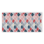 Japanese Geometric Pattern Print Beach Towel