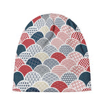 Japanese Geometric Pattern Print Beanie