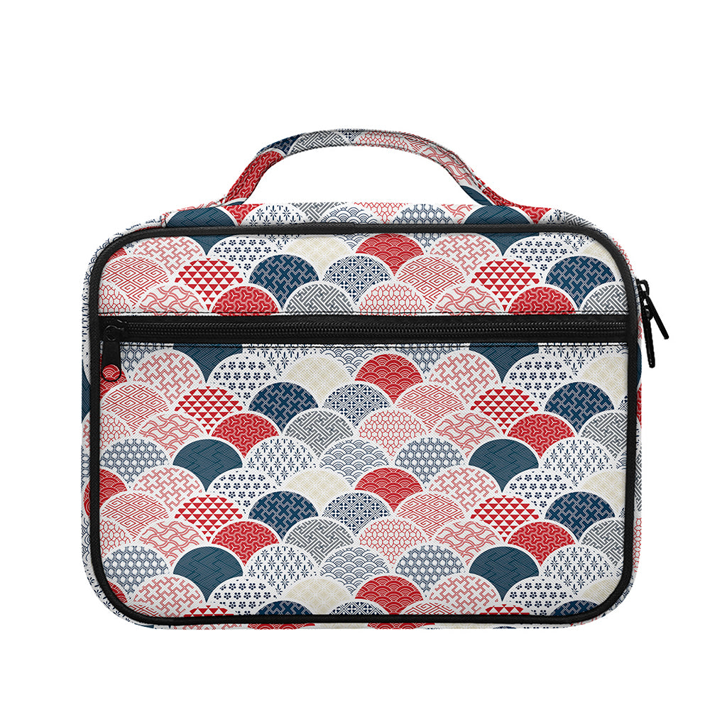 Japanese Geometric Pattern Print Briefcase Bible Bag
