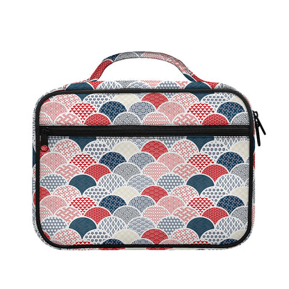 Japanese Geometric Pattern Print Briefcase Bible Bag