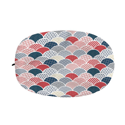 Japanese Geometric Pattern Print Car Side Mirror Covers