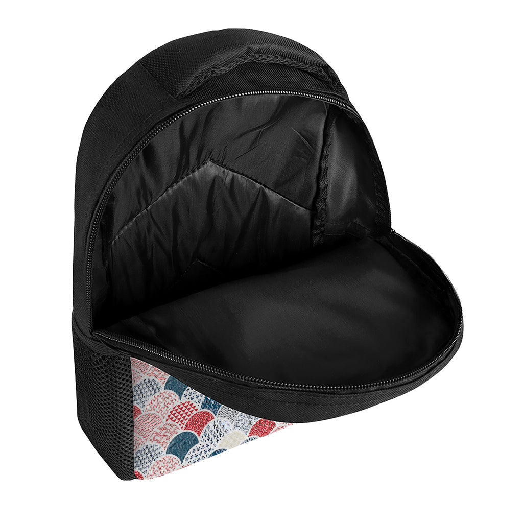 Japanese Geometric Pattern Print Casual Backpack