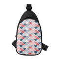 Japanese Geometric Pattern Print Sling Bag