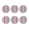 Japanese Geometric Pattern Print Coaster Set