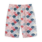 Japanese Geometric Pattern Print Cotton Shorts