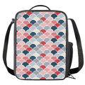 Japanese Geometric Pattern Print Crossbody Lunch Bag