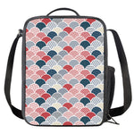 Japanese Geometric Pattern Print Crossbody Lunch Bag