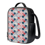 Japanese Geometric Pattern Print Crossbody Lunch Bag