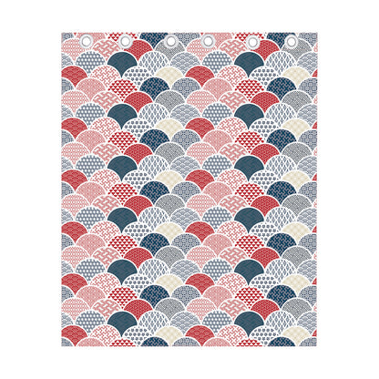 Japanese Geometric Pattern Print Curtain