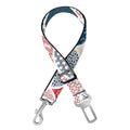 Japanese Geometric Pattern Print Dog Seat Belt