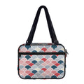 Japanese Geometric Pattern Print Double Strap Bible Bag
