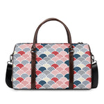 Japanese Geometric Pattern Print Duffle Bag