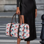 Japanese Geometric Pattern Print Duffle Bag