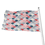 Japanese Geometric Pattern Print Flag