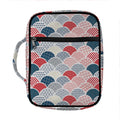 Japanese Geometric Pattern Print Front Pocket Bible Bag